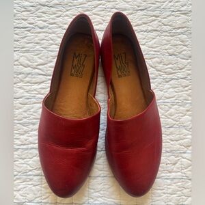 Miz Mooz Women's Red Leather Flats